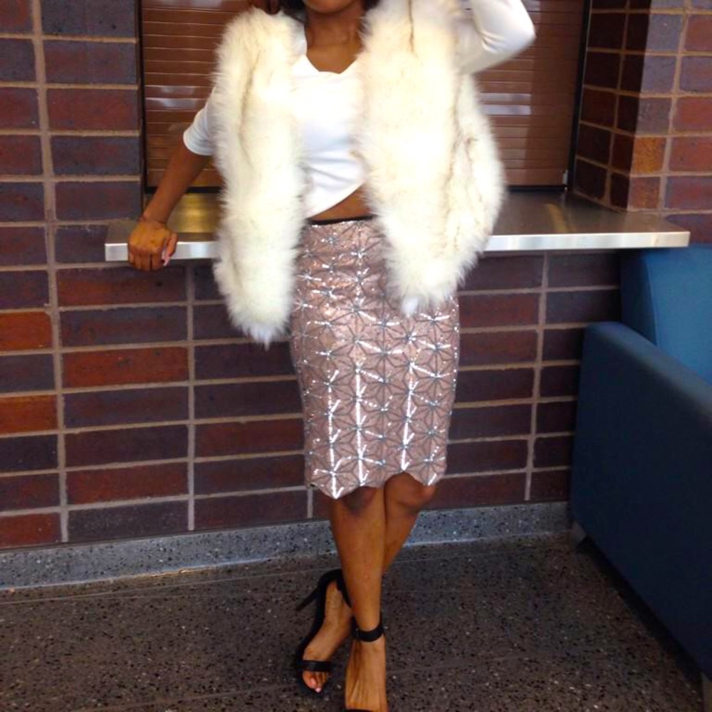 Akira embellished bodycon skirt